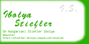 ibolya stiefler business card